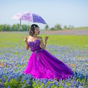 Quinceanera. Pink Purple. Size 0-2. Wear 1 time for photoshoot